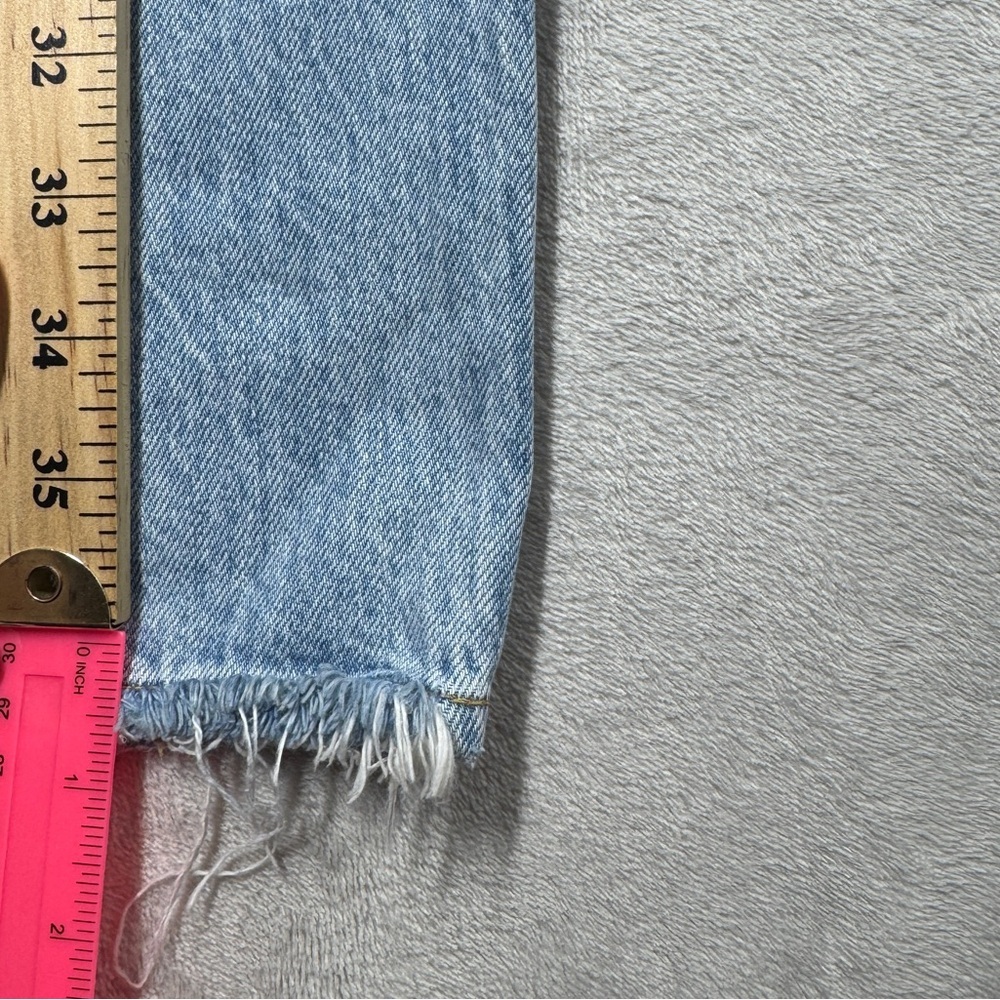 Agolde Jamie High Rise Tapered Intentionally Distressed 100% Cotton Jeans 27 - Picture 9 of 16
